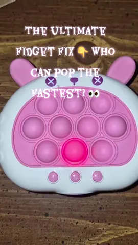 Turn boredom into fun with this Pop It game! 🎮 Perfect for fidgeting, stress relief, or friendly competition — just press the bubbles, hear the pop, and reset to play again. Great for kids, teens, or anyone who loves satisfying sensory toys. ✨ Features: • Addictive bubble-popping fun • Portable and durable • Helps with focus & relaxation • Available in fun colors #PopItGame #FidgetToy #StressRelief #tiktokblackfriday #TikTokShopFinds 