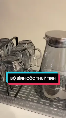 Bộ bình cốc thuỷ tinh #vutrudogiadung #boccocthuytinh 