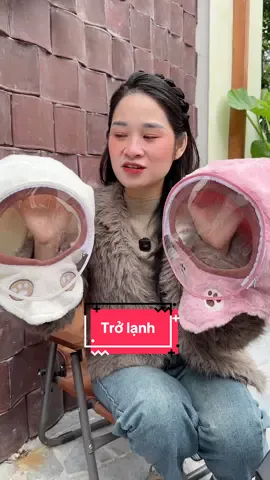 Trở lạnh.. Mũ Len Lông Cừu Trùm Đầu Kèm K #xuhuong #mulenchobe #mulentrumdau 
