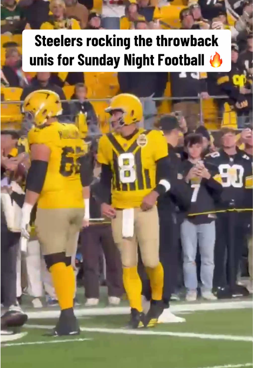 Steelers rocking the 1930s-era uniforms vs. the Packers 👀 #nfl #football #nflfootball #steelers