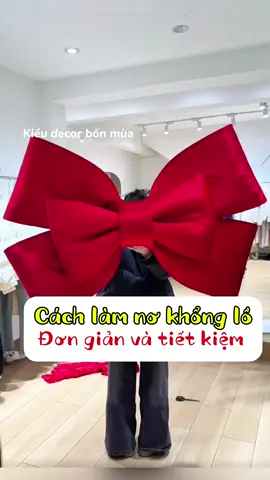 CÁCH LÀM NƠ NHUNG KHỔNG LỒ#TikTokAwardsVN #noel #giangsinh #merrychristmas #decornoel #decorgiangsinh #concept #trangtrigiangsinh #xuhuong #decor #thucong #checkincafe #nokhonglo #nokhonglodecor 
