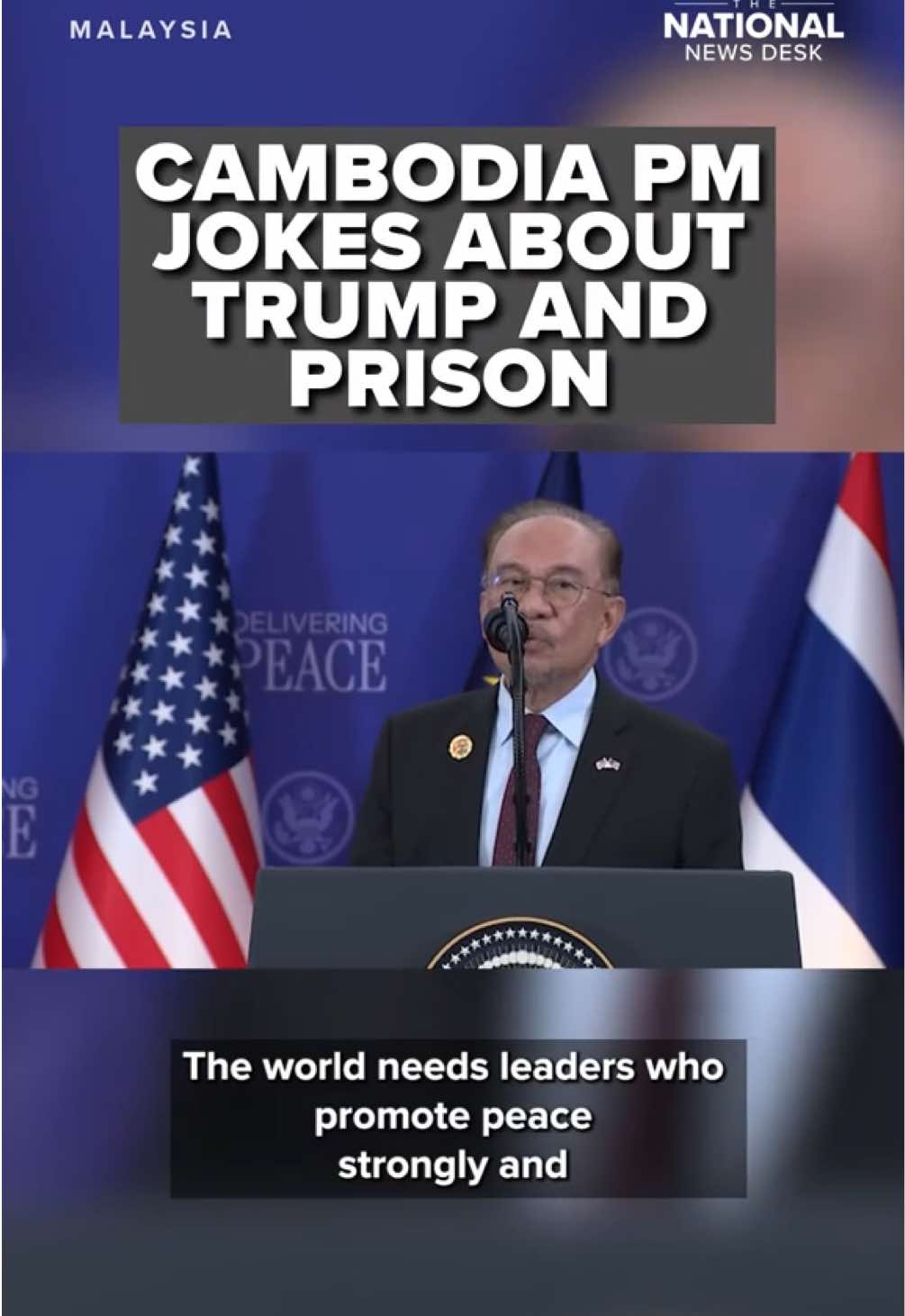 Cambodian Prime Minister Hun Manet joked about President Trump and prison, saying 
