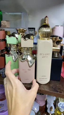 Lattafa Eclaire with all over spray Eclaire new #lattafaeclaire #perfumetok #tiktokshopblackfriday #tiktokshopcybermonday #tiktokshopcreatorpicks 