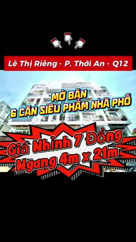 Mở bán 6 căn nhà phố Phường Thới An Quận 12 giáp Gò Vấp | Có Thang máy đúc 5 Tầng lầu#batdongsan#nhanoithatdep#nhaphocothangmay#nhadepgovap#nhaphodepquan12  