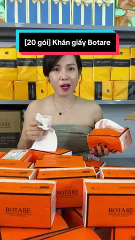 [20 gói] Khăn giấy gia đình-màu cam Botare Cheerful dai dày 4 lớp, dùng được cho da mẫn cảm, khăn giấy gia đình đa năng #cindythuytichcuc #botare #giayrut 