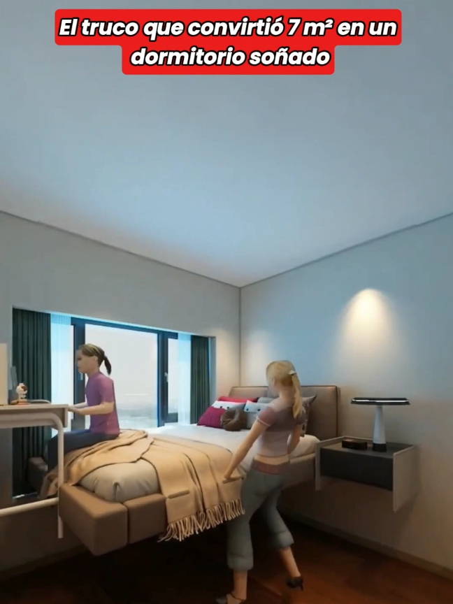 Solo siete metros cuadrados… y parece un mini loft de lujo #renovation #diseñodedormitorios #habitacion 