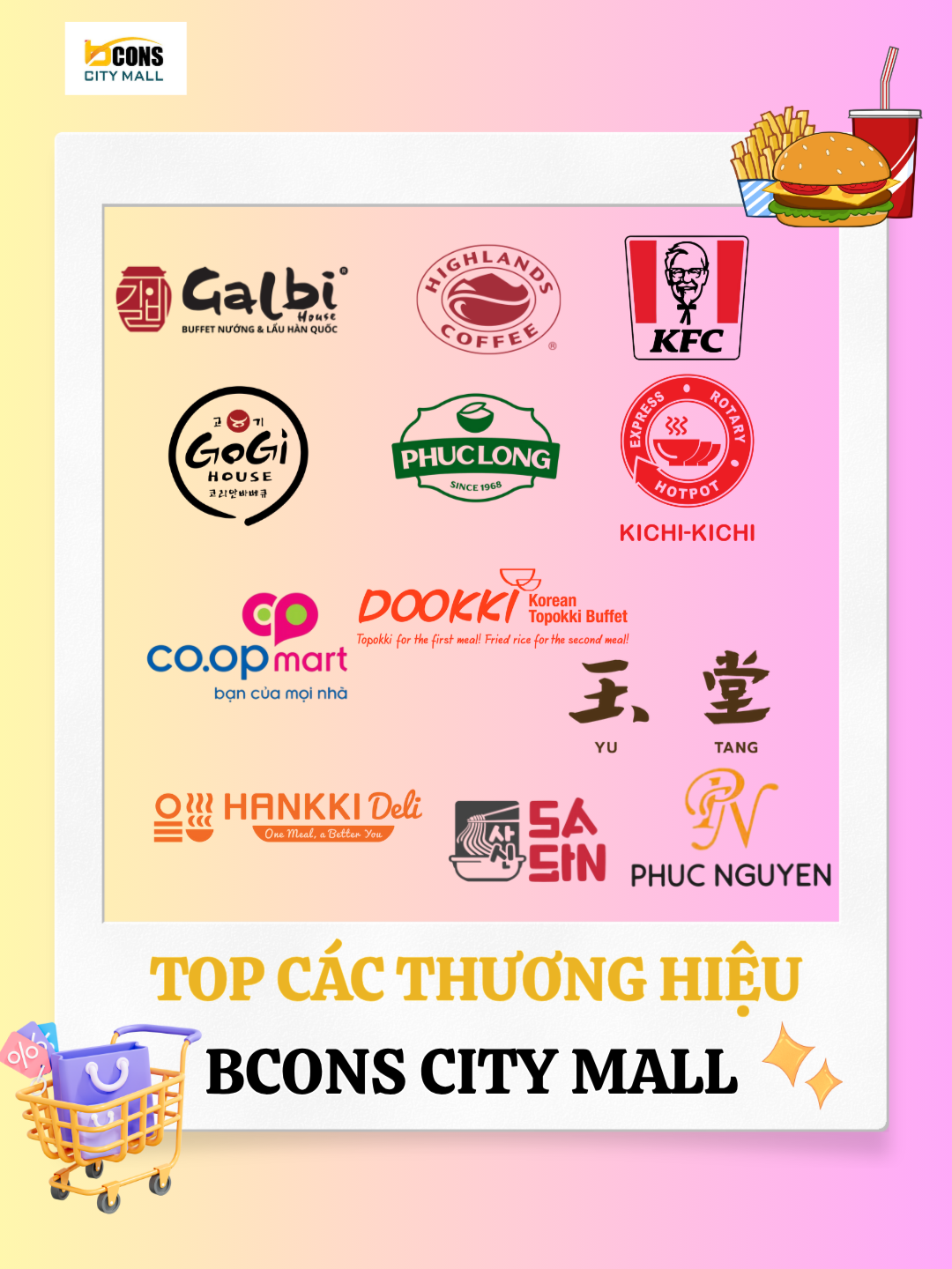 🎉 Tưng bừng khai trương Bcons City Mall – điểm hẹn mới của những tín đồ ăn uống – vui chơi – mua sắm! 🍲 Dàn thương hiệu F&B “hot hit” quy tụ: GoGi House, Kichi Kichi, Dookki, KFC, Highlands, Phúc Long và còn nhiều hơn thế nữa! 🎮 Giải trí cực đỉnh tại Game Center Phúc Nguyên và mua sắm thả ga tại Co.op Mart với muôn vàn ưu đãi hấp dẫn! ✨ Một điểm đến trọn combo ăn ngon – chơi vui – mua sắm cực đã! 👉 Theo dõi ngay để cùng bùng nổ trong ngày khai trương hoành tráng nhất mùa này! #BconsCityMall  #baovuimoingay #xuhuongtiktok2025 #tiktokgiaitri #viral #fyp #trendingvideo