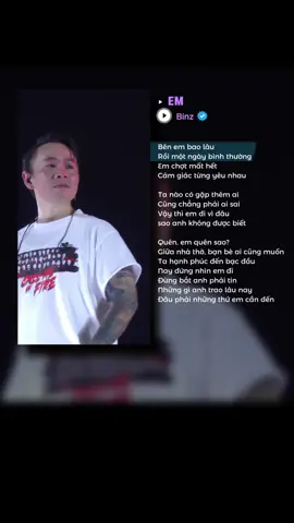 Binz hát nhạc tình vẫn là cái gì đó rất cuốn #Binz #Em #rap #nhactamtrang #nhachay