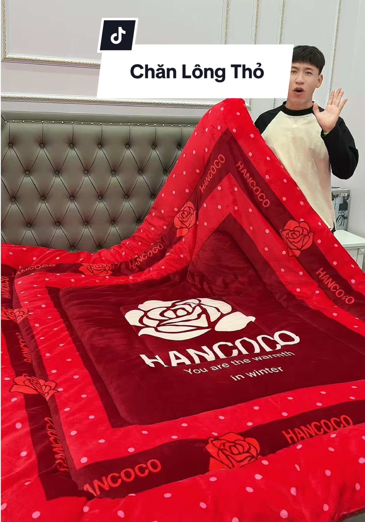 Chăn nỉ lông thỏ HANCOCO mềm mại ấp áp #haohomhinh #chanlongtho 