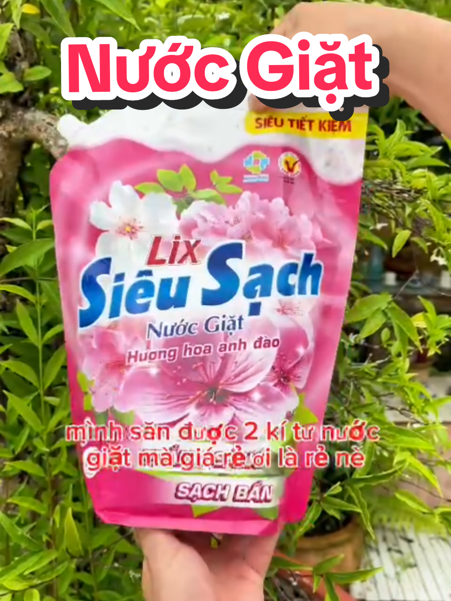 Nước giặt Lix Siêu sạch hương hoa anh đào túi 2.4Kg N2503 làm sạch cực nhanh vết bẩn lưu hương dài lâu#nuocgiat #nuocgiathuonghoa #nuocgiatlix #lix #hieutrung995 