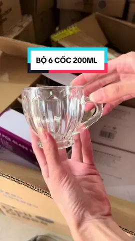 Set 6 ly thủy tinh 200ml #lythuytinhdecor #cocthuytinh #lythuytinh  #viral #xuhuongtiktok 