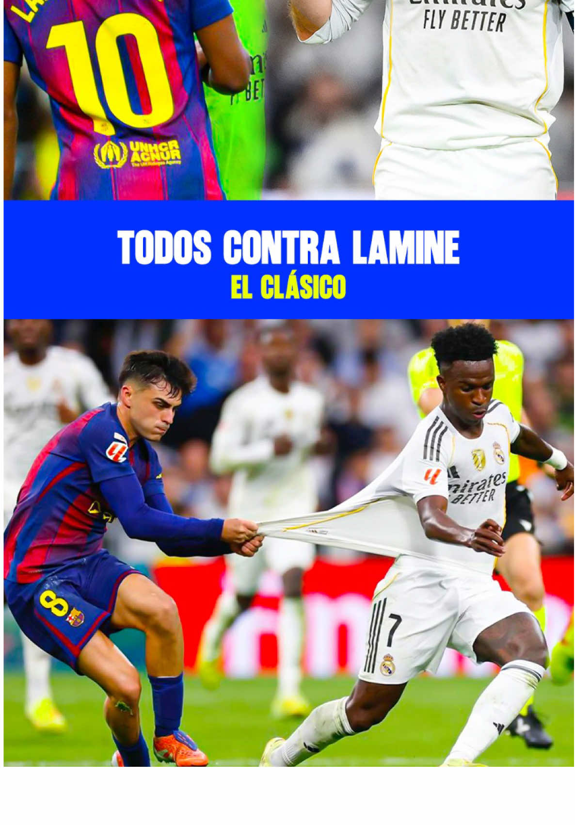 Clásico picante. 🌶️ Ganó 𝗥𝗲𝗮𝗹 𝗠𝗮𝗱𝗿𝗶𝗱 y todo el madridismo se fue contra 𝗟𝗮𝗺𝗶𝗻𝗲 𝗬𝗮𝗺𝗮𝗹. 🔥⚽🥊 #LaFecha #barceloba #realmadrid #lamine #carvajal