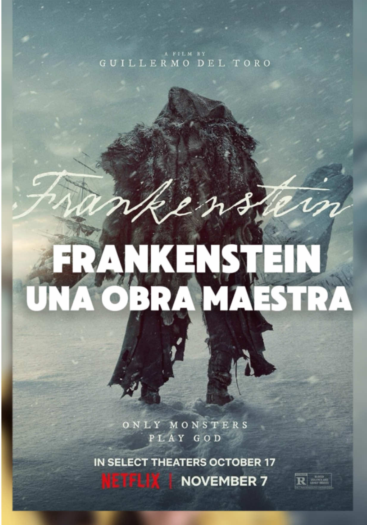 Una humanidad que solamente podía ser plasmada así por Guillermo del Toro 🤍 vayan corriendo a verla  @Netflix Latinoamérica #frankenstein #guillermodeltoro #FrankensteinEnMX #cine #jacobelordi 