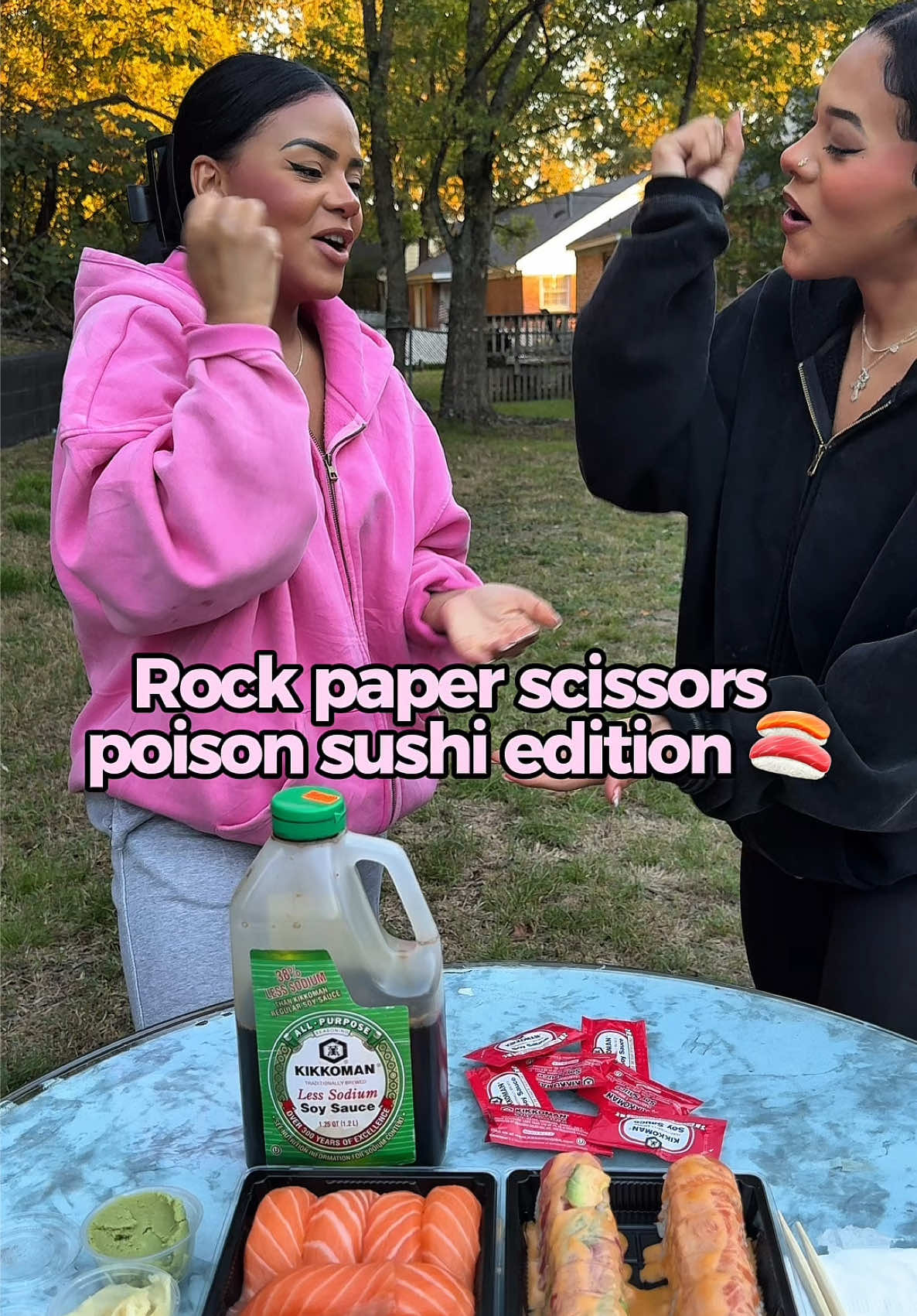 Poison Sushi Rock Paper scissors challenge. This was so funny I love doing these 😂😂  #trending #viral #foryoupage #challenge #sushi 