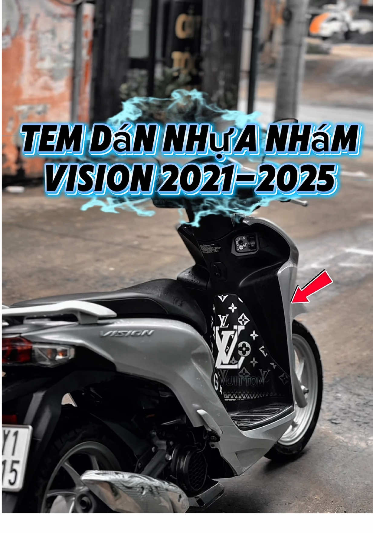 Tem #LV dán nhựa nhám cực hót, anh chị sắm ngay 1 bộ trang trí cho đẹp xe nhé !!! 