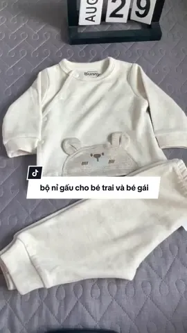 bộ nỉ gấu cho bé trai và bé gái xinh yêu !!#xuhuong #đôsosinh 