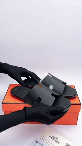 Dép Da Nam Hermes Full Bill Box Da Bò Nguyên Tấm, Dép Quai Ngang HM Đế Cao Su #xuhuong #xuhuongtiktok #fullbox #dephmnam #dephm 