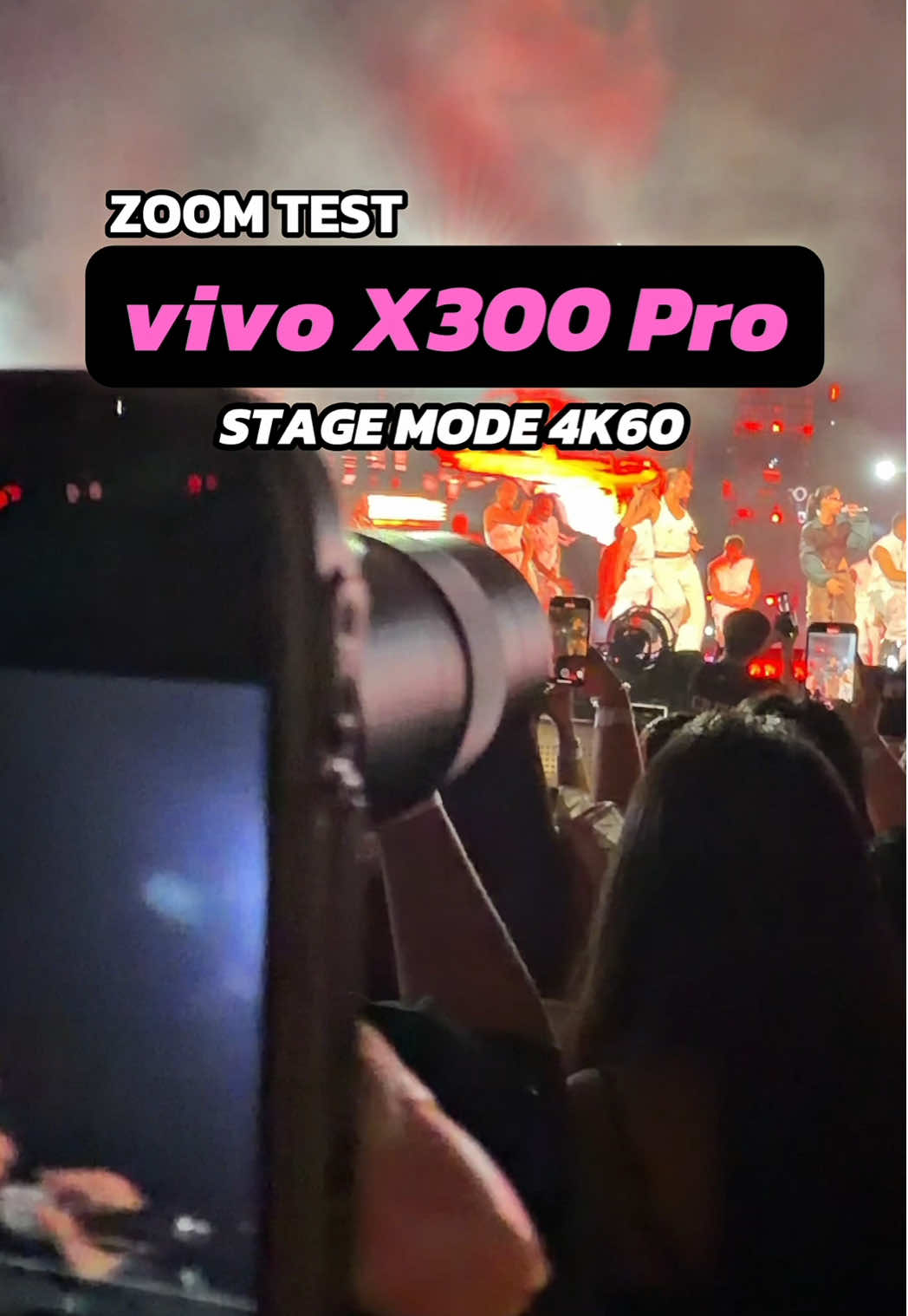 รีวิวซูม vivo X300 Pro Stage mode 4K60 + Teleconverter #blackpink  #blackpink_deadline_in_bangkok #blackpinkdeadline #vivox300series #vivox300pro 