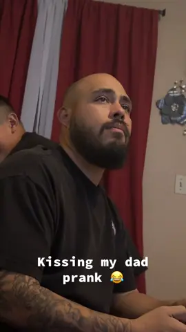 Kissing dad prank @coolcat #fyp #prank #funny #dadjokes #viralvideo 