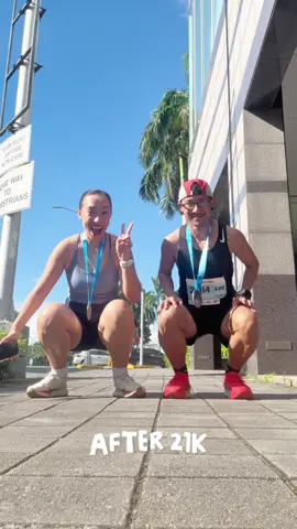 Unbreakable knees built by discipline and consistancy @cteichler  Knee checking after half marathon in Garmin Run Asia Series 2025 - Philippines 😂 #Running #trending #Garmin #funny #fyp 