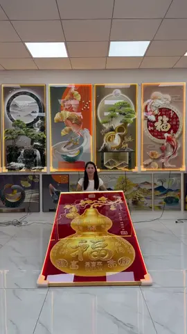 tranh hồ lô chữ PHÚC đính đá pha lê đèn led #congtrinhxaydung #tranhdinhdaphaledenled #vatlieuxaydung 