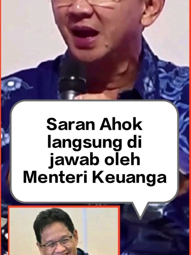 Saran Ahok langsung dijawab Oleh Menteri Keuangan Purbaya 😄 #ahok  #purbaya  #menterikeuanganpurbaya  #politik 