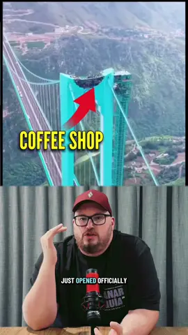 Tallest bridge in the world now has a coffee shop #huajiang #bridge #tallestbridge 