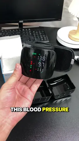 Wrist Blood Pressure Monitor Led Display, Touch Screen Wrist Blood Pressure Cuff 99x2 Reading Memory Wrist Bp Monitor with Carrying Case(Black) #bloodpressurecheck #bloodpressure #wristwatch  #fyp  #usa   XYY-1027-1-h