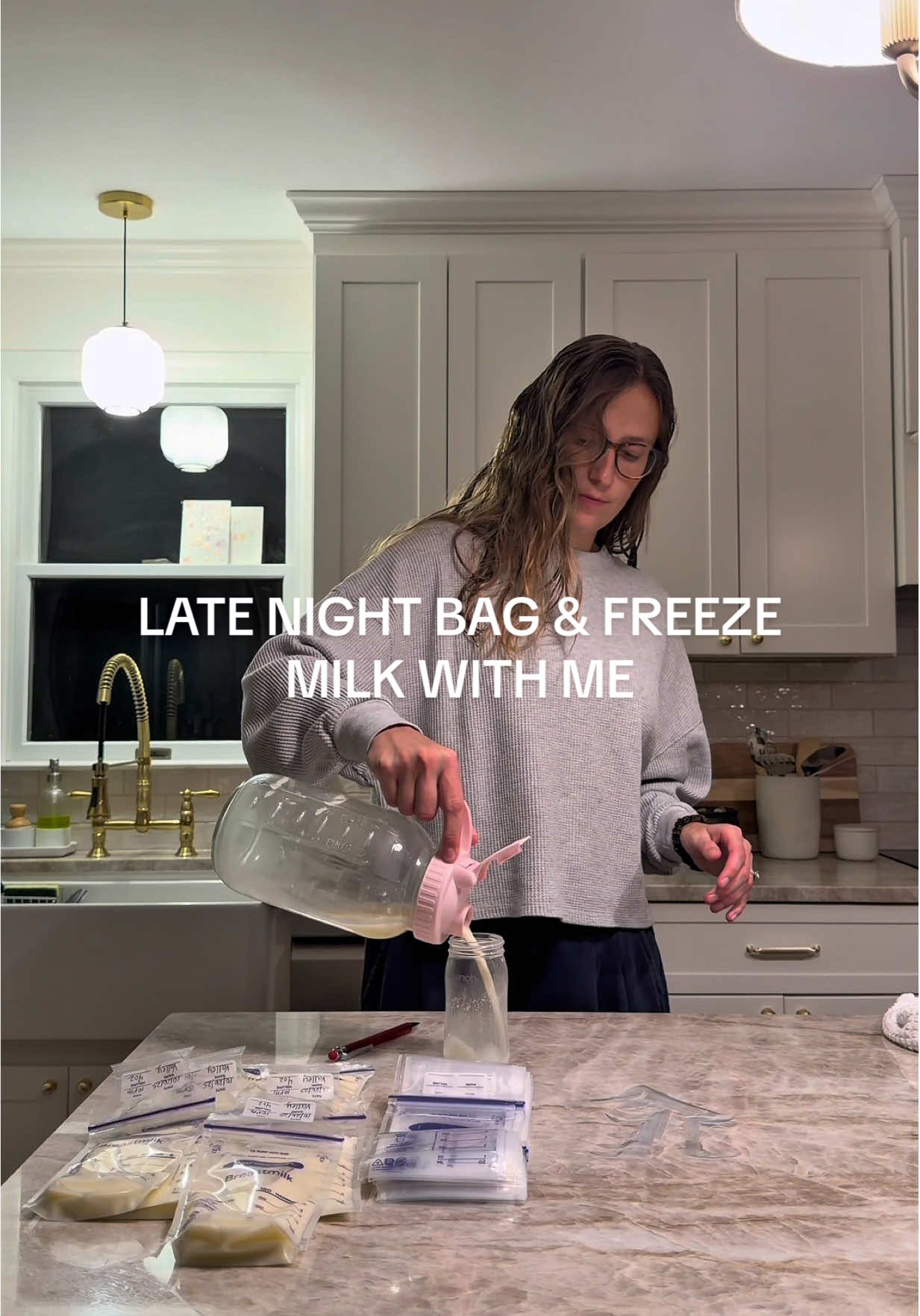 Def shed a tear during the spill🥲 28oz of extra milk in the last 2 days! #postpartum #breastfeeding #newbornmom #MomsofTikTok #breastmilk 