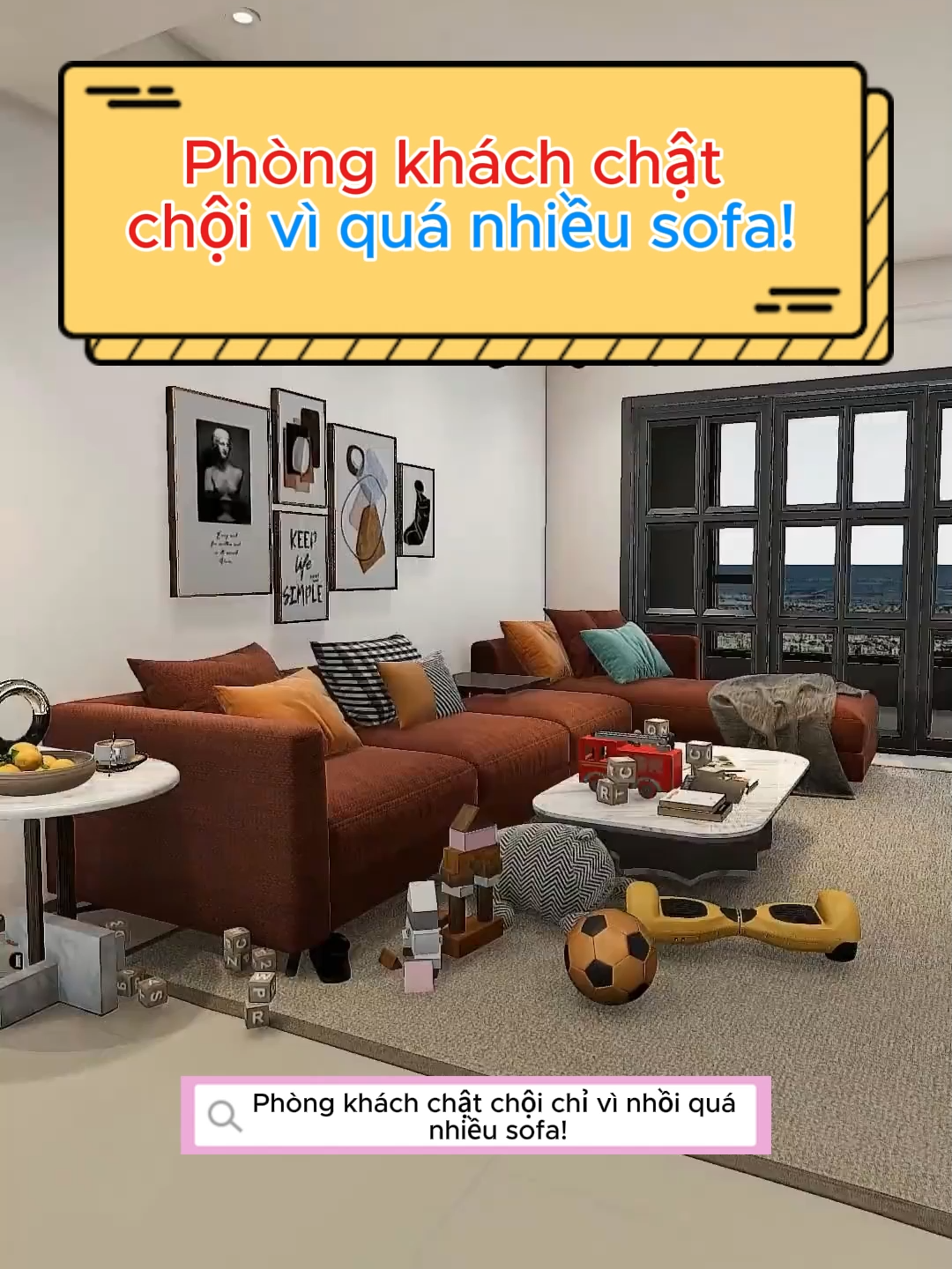 Phòng khách chật chội vì quá nhiều sofa!#xuhuongtiktok #xuhuong #thietkenhadep #thietkenoithat #viral #xh #phongngudep #noithatphongngu