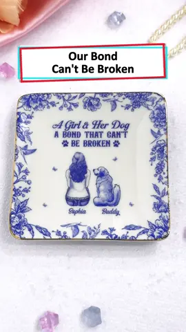 Keep jewelry organized while cherishing your dog with a lovely ring dish ✨ #wanderprints #personalized #gifts #giftsforher #doglover