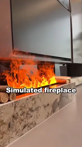 Simulated atomized fireplace. #lamp #light #led #smarthome #lightingdecor 