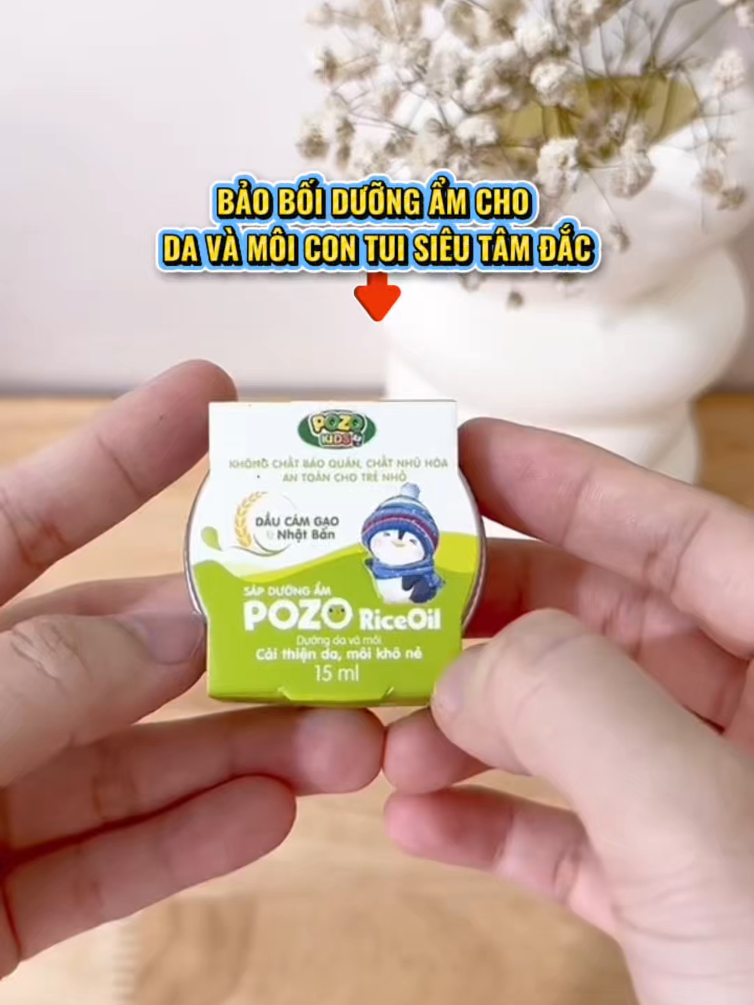 Da khô bong tróc, đỏ ửng? Có sáp gạo non cứu cánh đây rồi 🌾 ChamSocBeYeu #PozoKids #sapgaononpozo #sapduongampozo #sapduongam ##sapgaonon