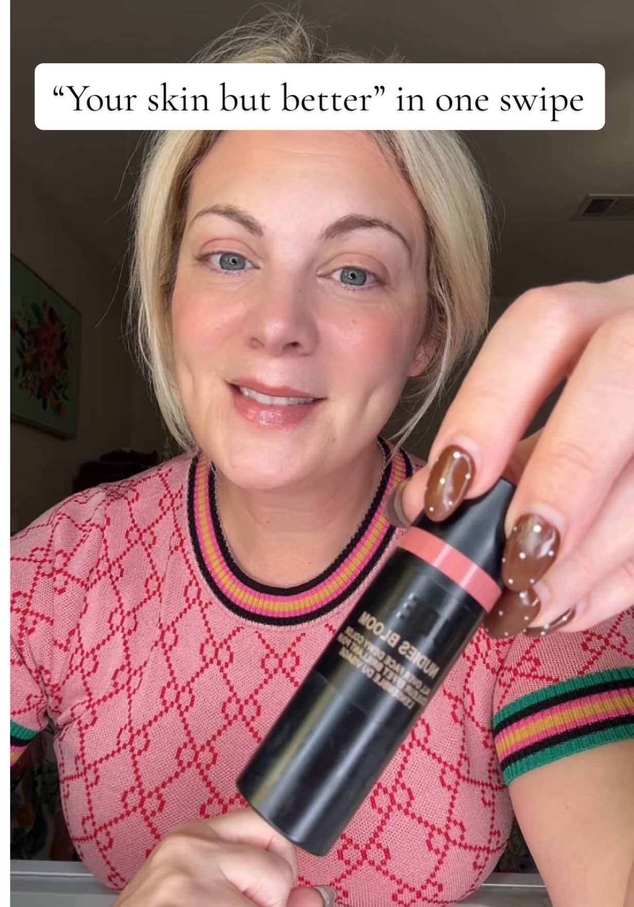 The easiest way to look fresh and put together. 💕 @Nudestix Nudies Bloom Dewy Blush gives that effortless, “your skin but better” glow — sheer, blendable color for cheeks, eyes, and lips in seconds. Perfect for on the go. #Nudestix #NoMakeupMakeup #naturalmakeup #GlowySkin #TikTokShopCreatorPicks 