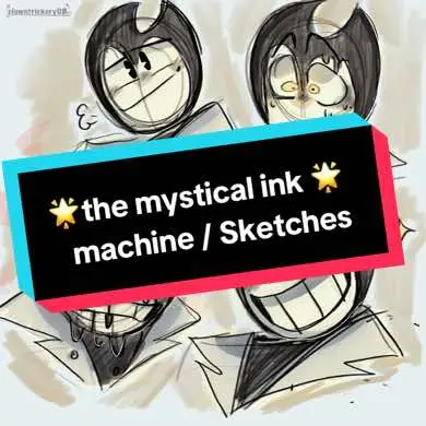 Been busy these couple of days, so here’s some sketches. I did  #babtqftim #au #rewrite #redesign #bendy #boris #bendyandinkmachine #Cuphead 