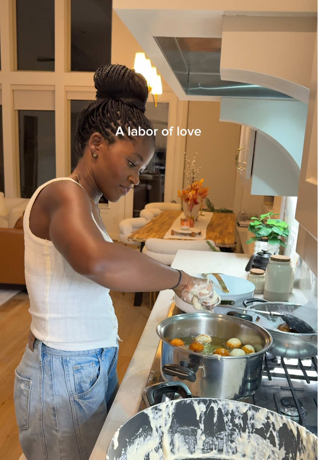 Cooking African food is truly a labor of love. 🇨🇲💛 In one of my previous videos, I said that when I want to eat “healthier,” I don’t eat African food every day. I misspoke a bit. Growing up, we learned to define healthy as low calorie, less oil, salt, or cream. When my mom and aunt were trying to lose weight, they’d have our lady prepare their meals separately… grilled chicken, sautéed veggies, etc. Meanwhile, the rest of us were eating ndolé, eru, rice, and stew 😅 So when I say I limit it to stay “healthy,” that’s the context. African food is nourishing, rich, and made with love… but for me, it’s also an indulgence. If I ate like this every day, I’d never keep my figure 😭😂 Hope that clears it up 🫶🏾 #AfricanFood #CameroonianCuisine #HomeCookedMeals #FoodStories #culturalroots 