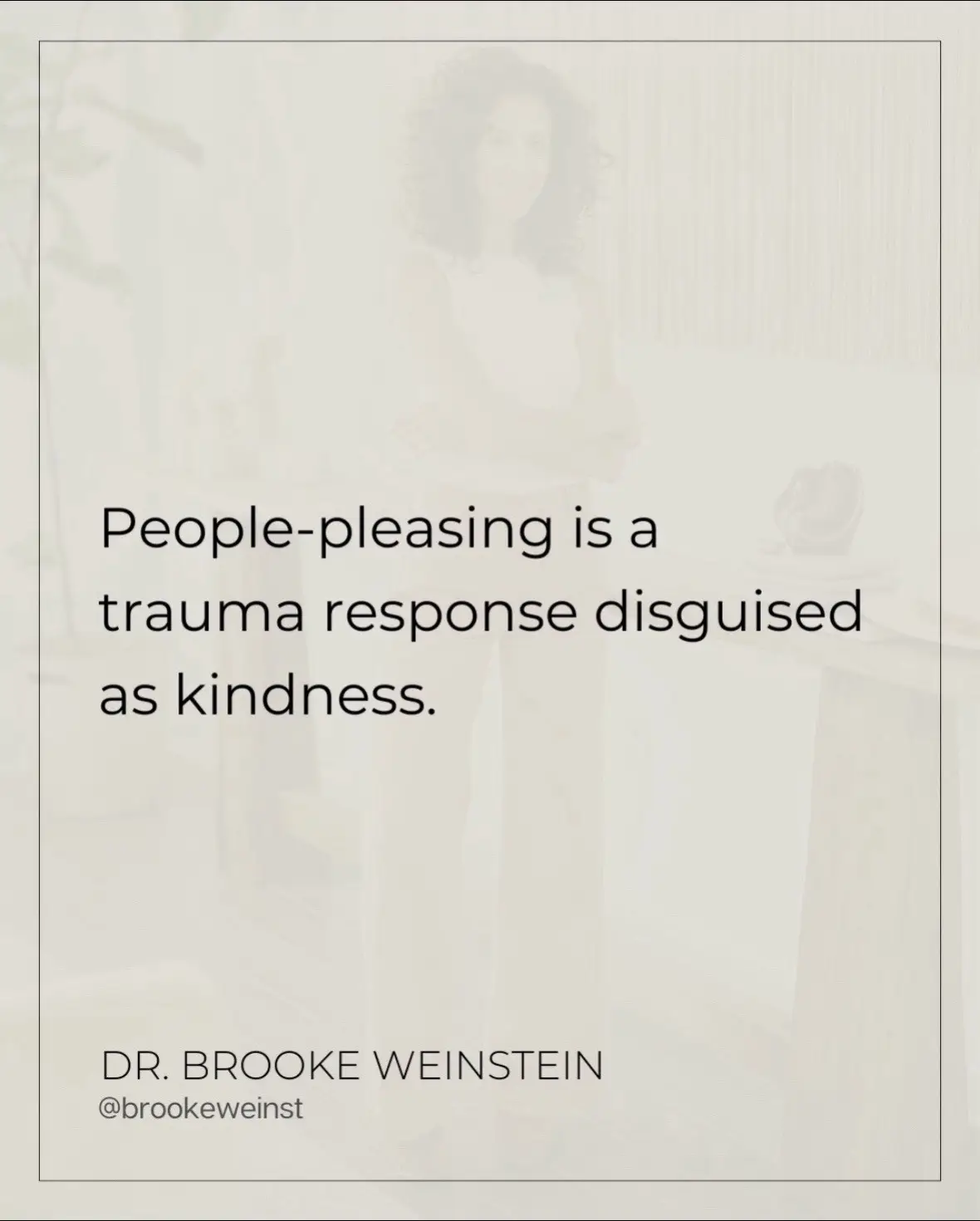 as an adult, saying no feels dangerous. Your nervous system interprets disappointing someone as a threat to your survival. The thought of setting a boundary makes your heart race, your throat tight, your stomach drop. Your body is trying to keep you safe the only way it knows how. When you were young and your needs weren't met, or expressing them caused conflict, your nervous system adapted. It decided: 