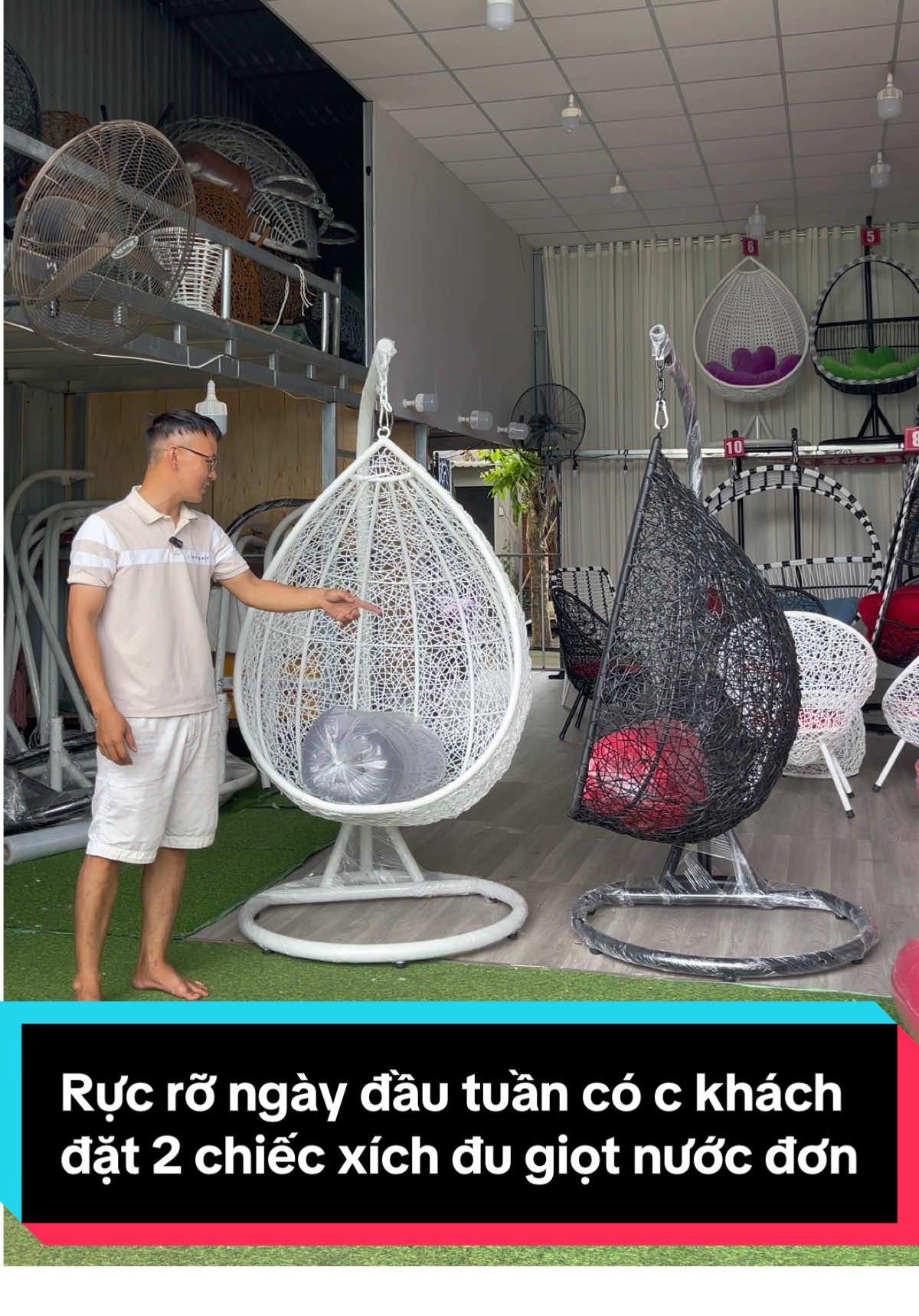 Rực rỡ ngày đầu tuần có c khách đặt 2 chiếc xích đu giọt nước đơn #ghexichdu #decorphong #xichdudecor #xichdutrongnha #banghegiamay 