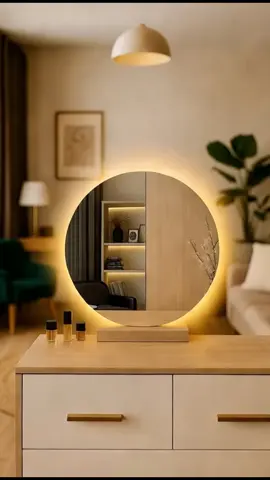 Gương DLQ Tròn Để Bàn Trang Điểm Có Đèn Led Cảm Ứng #guongledcamung #guongtrangdiem #guongtron #dogiadungtienich #xuhuong 