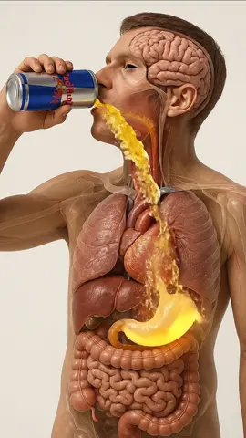 What happens when you drink Red Bull inside your body?🤮😰#fyp #health #seicne #atomy #viralvideo 