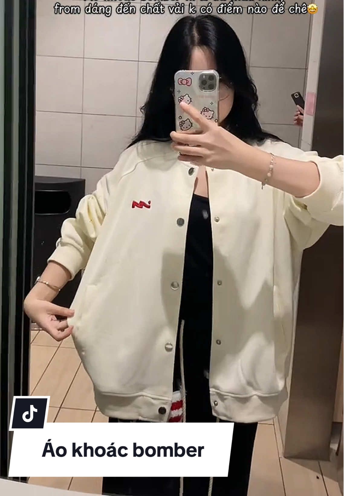 Áo khoác bomber nỉ 2 da mình mặc màu be nha #xuhuong #aokhoacbomber #aokhoacni2da #aokhoacni #julido @@JULIDO 