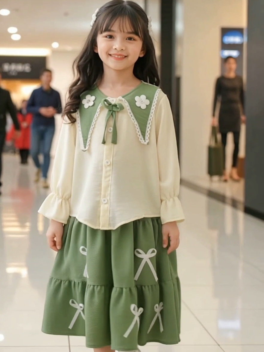 NEWW SET ROK ANAK 2-12 TAHUN CANTIKA SET ROK BAHANN CRINKLE Fashion kekinian #ootdanak #setelananak #kekinian #gamisanak #fyp 