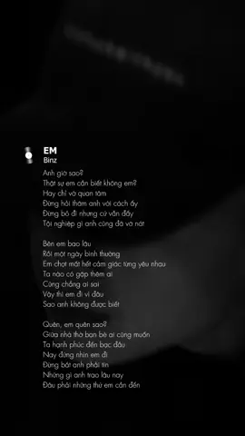 Binz như đang kể lại một câu chuyện với ca khúc mới nhất của mình 