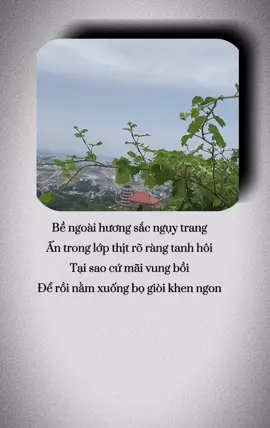 Bề ngoài hương sắc ngụy trang Ấn trong lớp thịt rõ ràng tanh hôi Tại sao cứ mãi vung bồi Để rồi nằm xuống bọ giòi khen ngon Nam Mô A Di Đà Phật 🙏🙏🙏  Mô A Di Đà Phật 🙏🙏🙏