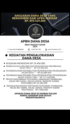 Transparansi dalam pengelolaan keuangan yang bersumber dari APBN harus di aplikasikan atau di salurkan. #fyp  #kemendagri  #kemendesapdtt 