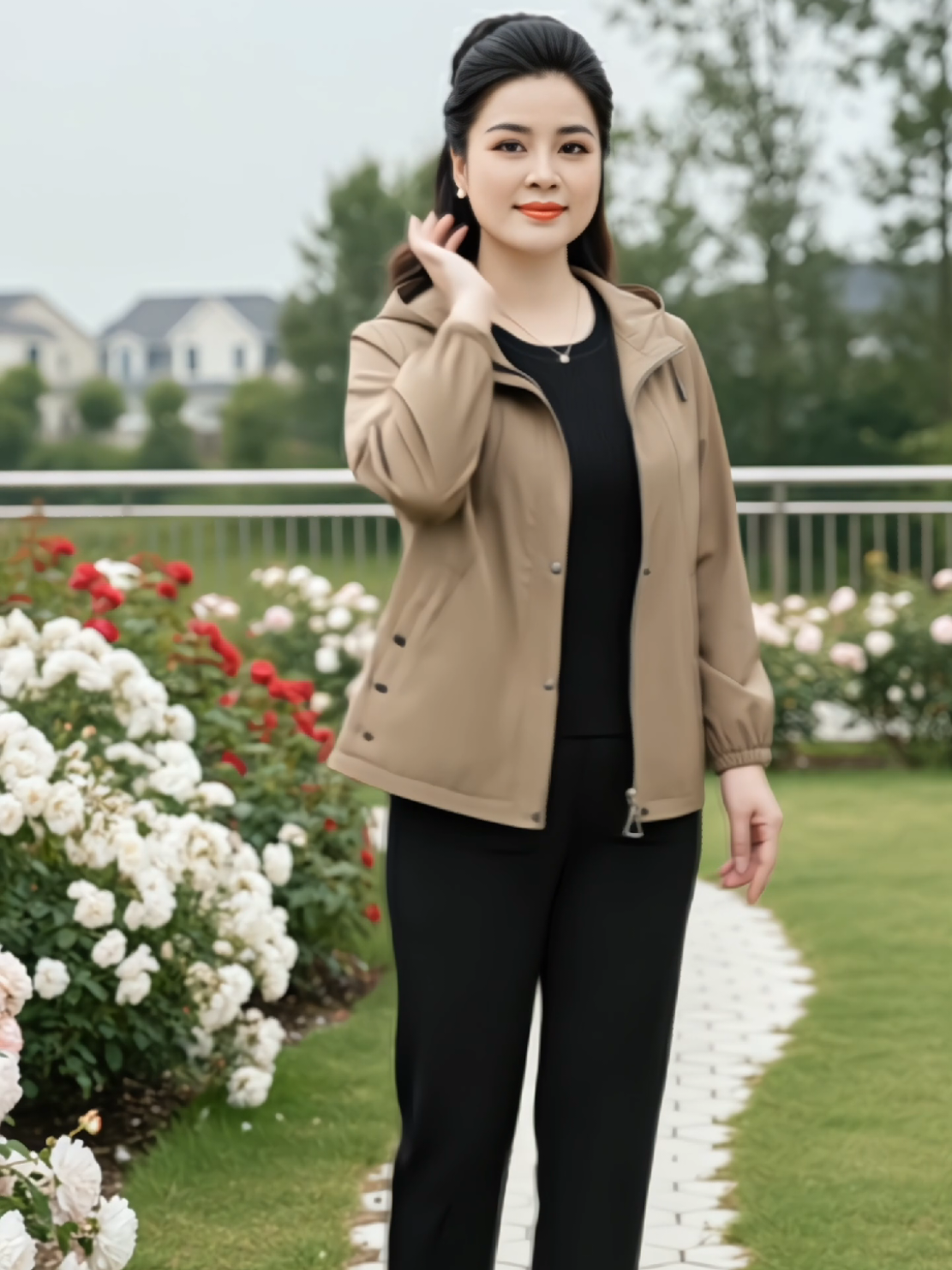 Áo khoác kaki nữ phù hợp tuổi trung niên. #thoitrangtrungnien #thoitrangnu #aokhoacnu #quanaonu #linhlinhshop17 