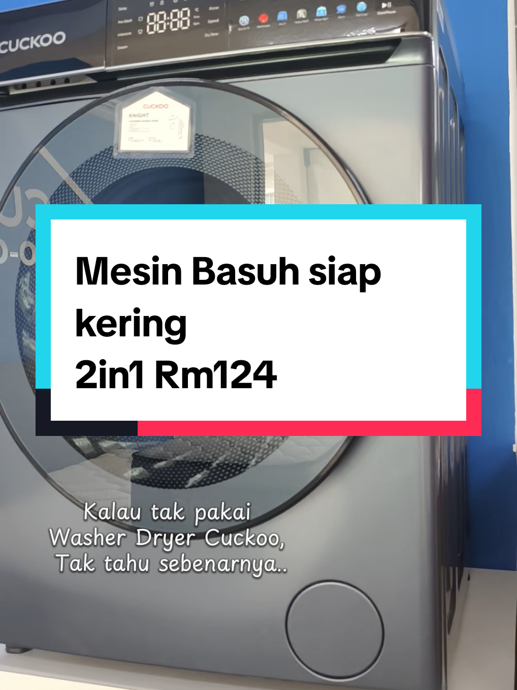Kalau tak pakai Washer Dryer Cuckoo sis takkan tahu...  Terima kasih Cuckoo Malaysia keluarkan produk yang bagus macamni 🥹🥹 #washerdryer #washerdryercuckoo #washerdryerjimatelektrik #mesinbasuhbayarbulan 
