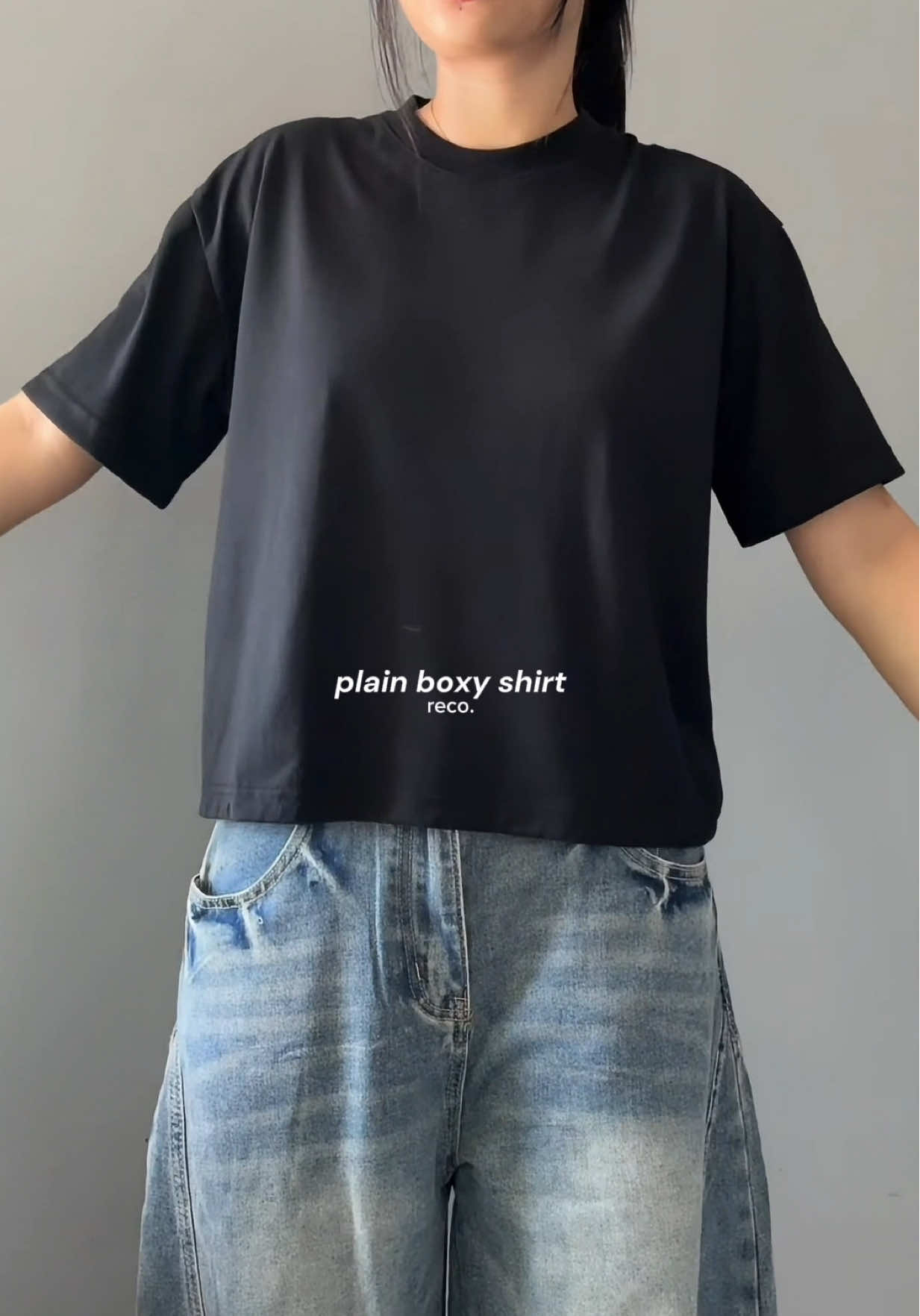 plain boxy shirt >> #boxyshirt #croppedshirt #plainshirt #unisexfashion 