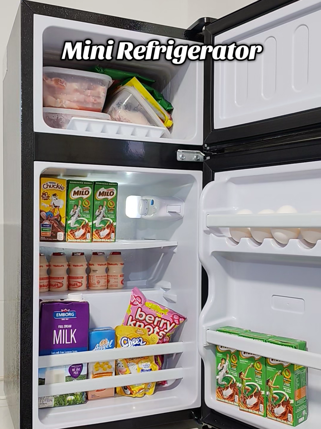 Good for solo living, dorm life or personal ref in your room  #hanatek #minirefrigrator #miniref #minirefrigerator #fyp 