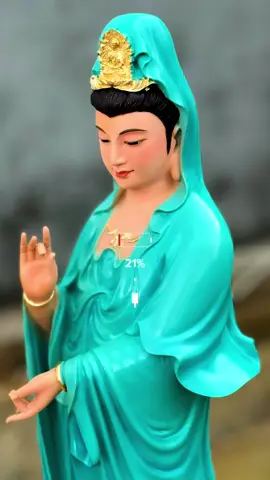 Tác phẩm Ngài Quan Âm size : 70cm ! Màu áo xanh ngọc lam ! Theo yêu cầu của khách hàng ! Tác giả : Huỳnh như ý #xuongtuongphathuynhy #tuongphat #quanambotat #viral 